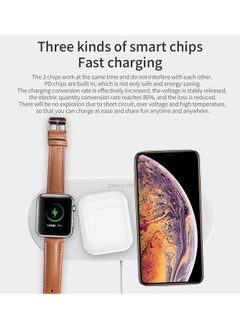 Generic Fast Wireless Charger, 3 in 1 Wireless Charging Pad, Compatible with 5W/7.5W/10W/15W wireless charging power, Both Apple and Android can be charged Black  - Image 5