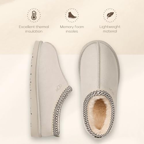 OOW Genuine Suede Slippers for Women with Memory Foam Fuzzy House Shoes for Indoor Outdoor - Image 4