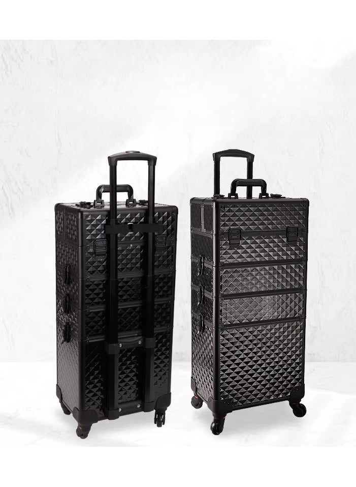 هونج كونج حقيبة مكياج احترافية بعجلات  شنطة مكياج ترولي بسعة كبيرة متعددة الطبقات - Image 1