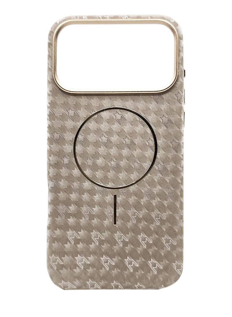 MOCOM Apple iPhone 17 Pro Max Elegant Leatherette MagSafe Case for iPhone 17 Pro Max - Sophisticated Protection & Chic Style with Wireless Charging Compatibility - Slim Fit, Anti-Scratch, Luxurious Beige - Image 2