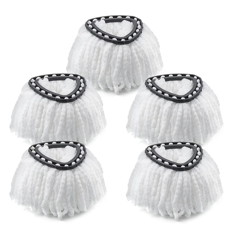 Spin Mop Head Replacement for O Ceda Mop Replace Head Triangle Mop Refills Microfiber White 5 Packs
