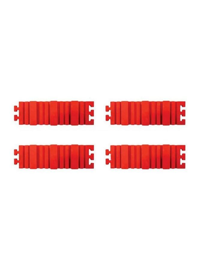NIBEMINENT 4-Piece Interlocking Silicone Cake Moulds Red 18.8x5.5centimeter - Image 1
