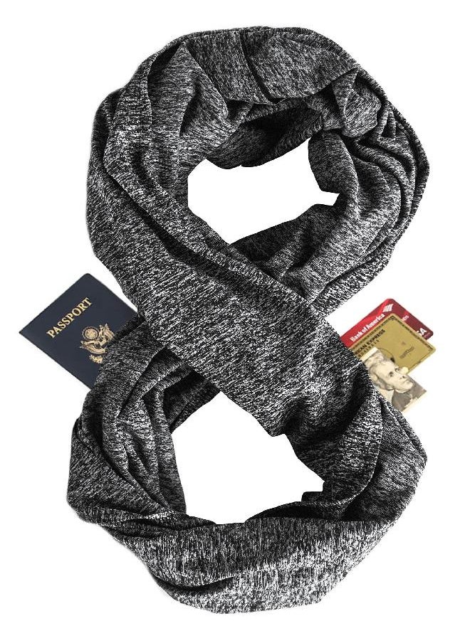 Zero Grid Zero Grid Infinity Fashion Scarf with Hidden Pockets Converts to Blanket and Wrap Perfect for Travel  - Image 1
