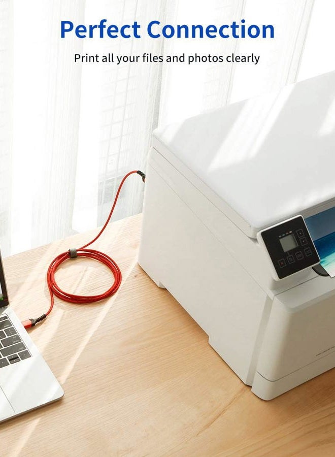 jsaux Printer Cable, 15FT USB Printer Cable USB 2.0 Type A Male to B Male Scanner Cord USB B Cable High Speed for HP, Canon, Epson, Dell, Brother, Lexmark, Xerox, Samsung etc and Piano, DAC - Image 4