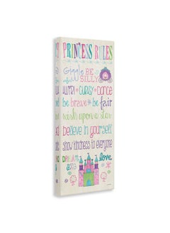 Stupell Industries The Kids Room by Stupell Princess Rules With Castle And Carriage Canvas Wall Art, Multi-Color  - Image 3