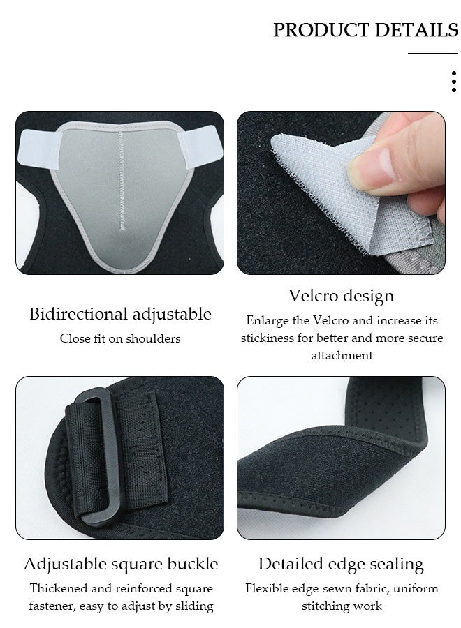 DUNISO Shoulder Brace Shoulder Support and Compression Sleeve for Torn Rotator Cuff Dislocated Shoulder Pain Relief Adjustable Fits Shoulder Brace Immobilizer Strap with Ice Pack Pocket - Image 5