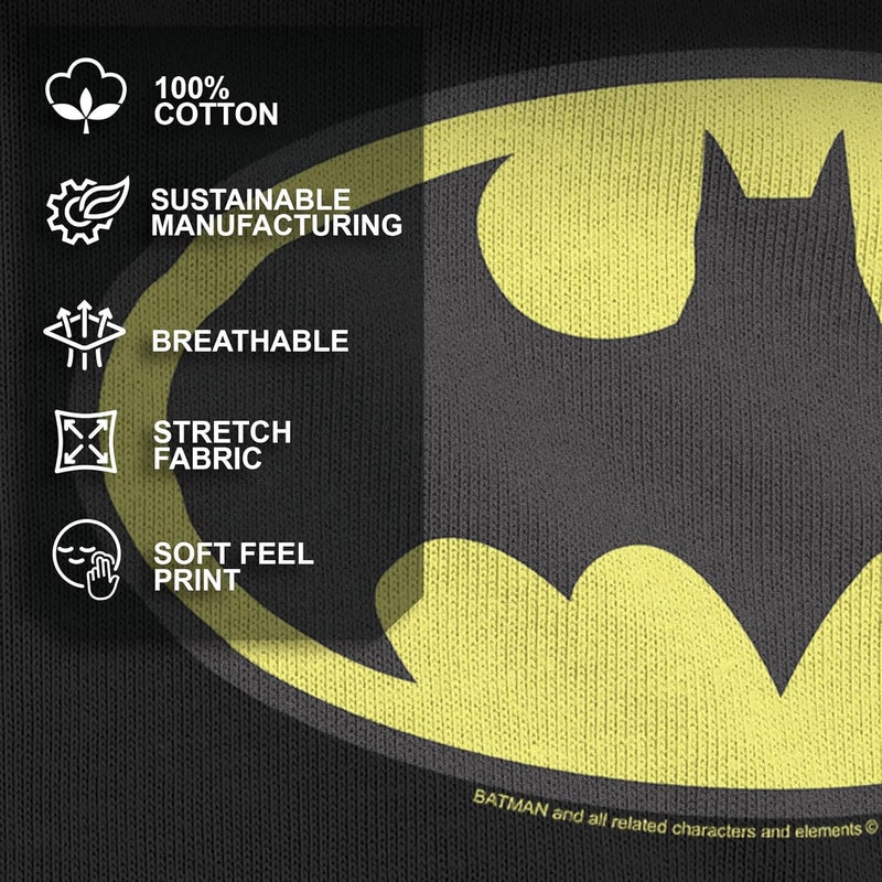 DC Comics Men's Batman Basic Logo Black T-Shirt - Image 4