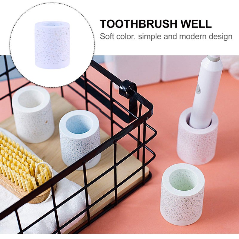 Blue Diatomite Toothbrush Holder Stand Quick Dry Bathroom Organizer - Image 4