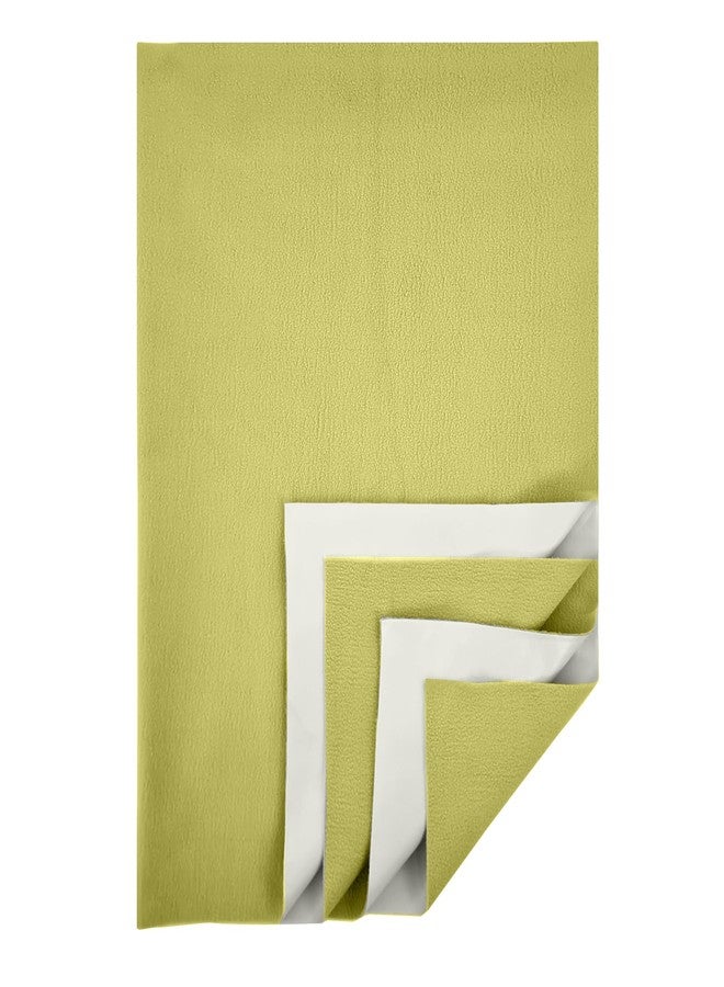 Divine Casa Waterproof Bed Protector, Anti-Piling Fleece Extra Absorbent Quick Dry Sheet, Baby Bed Protector, Medium Size(70 X 100 CM), Yellow (Pack of 1) - Image 2
