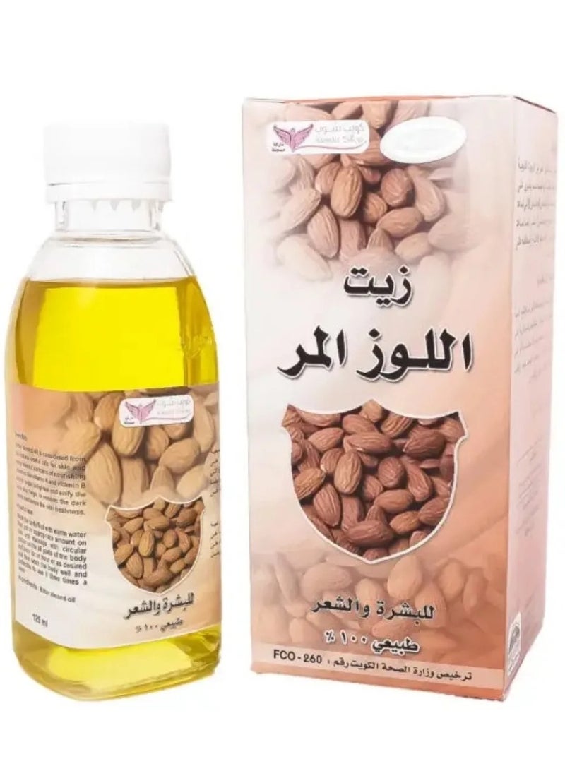 كويت شوب زيت اللوز المر للبشرة والشعر 125 مل
