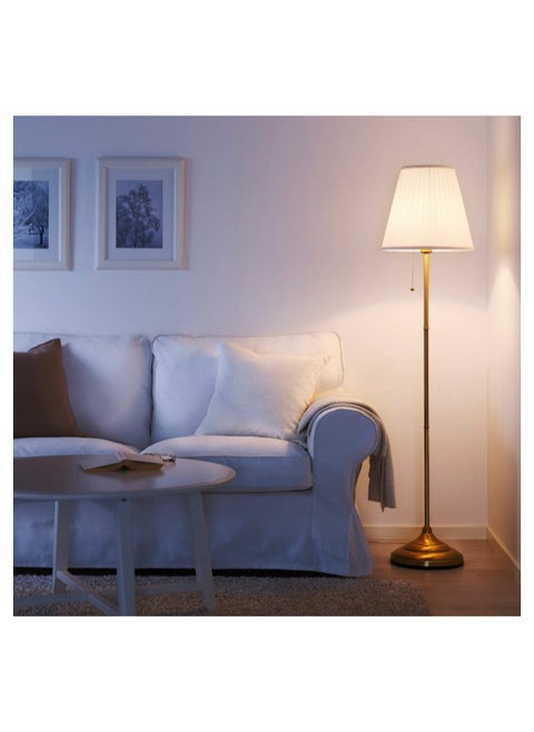Floor lamp lampshade brass/white ‎ 5 x 15 x 10 cm