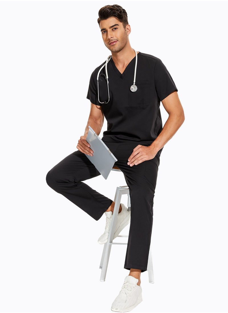 Gasin Men's Medical Scrubs Surgical Gown Suit Doctor  - Image 1
