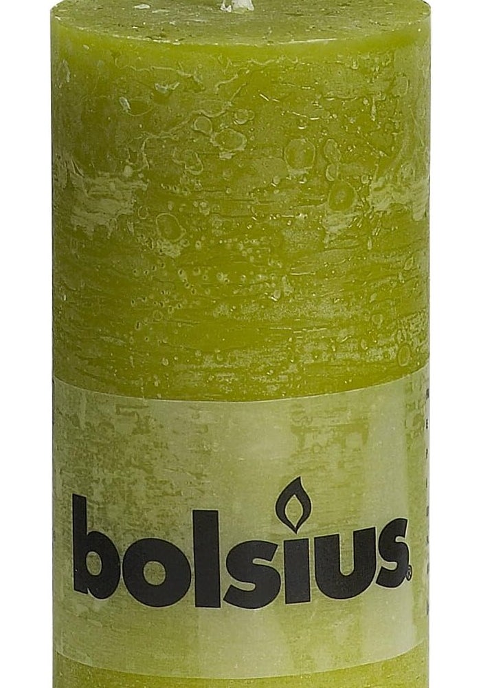 Bolsius Rustic Green Pillar Candle