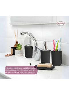 Feelings Feelings Bathroom 6Pcs Set Black  - Image 3