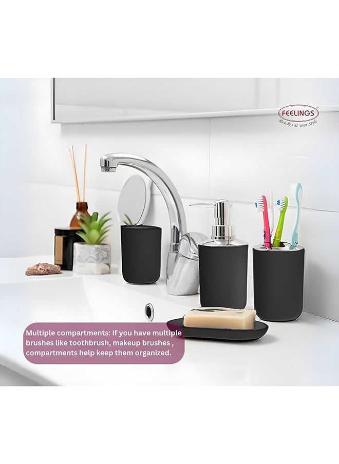 Feelings Feelings Bathroom 6Pcs Set Black  - Image 3