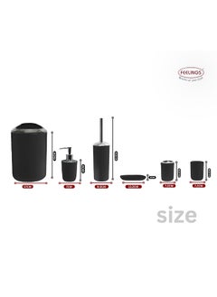 Feelings Feelings Bathroom 6Pcs Set Black  - Image 2