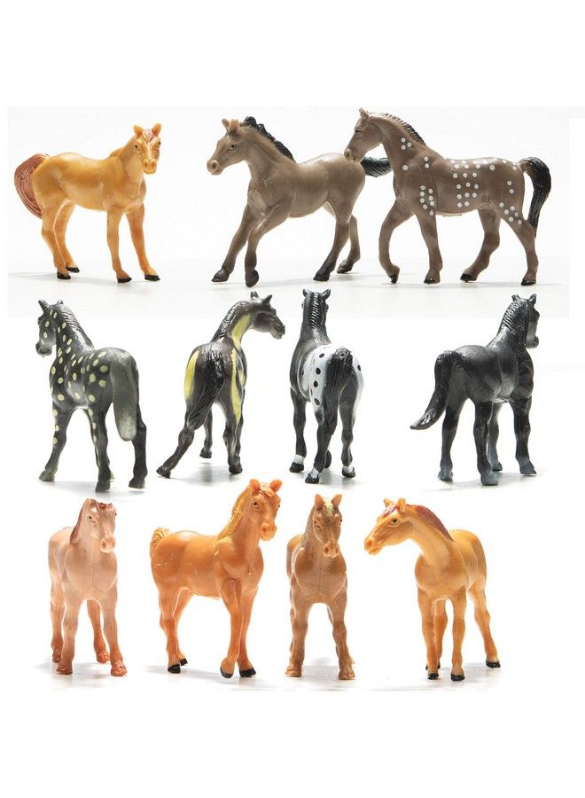 Prextex Plastic Horses Party Favors 16 Count (All Different Horses In Various Poses And Colors) Best Toy Gift For Boys - Image 3