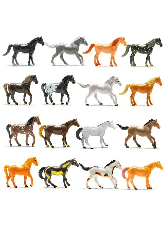 Prextex Plastic Horses Party Favors 16 Count (All Different Horses In Various Poses And Colors) Best Toy Gift For Boys - Image 2
