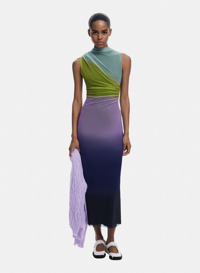 DESIGUAL Gradient tulle midi dress - Image 1