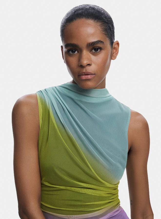 DESIGUAL Gradient tulle midi dress - Image 3