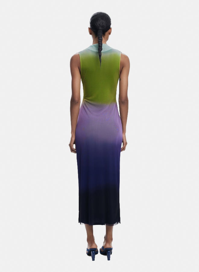 DESIGUAL Gradient tulle midi dress - Image 4