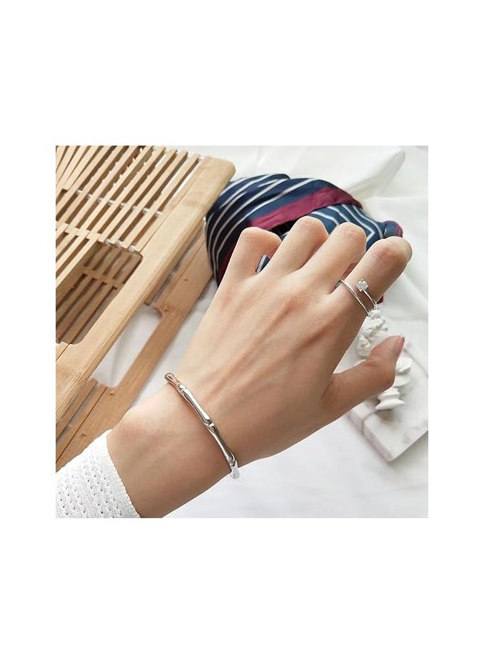 Fayrouz Jewellery - Fayruz Jewelry 18K Plated Bamboo Bracelet 316L Stainless Steel Adjustable Charm Bracelets for Women Simple Thin Fashion Hook Suitable for All Occasions. - Image 1
