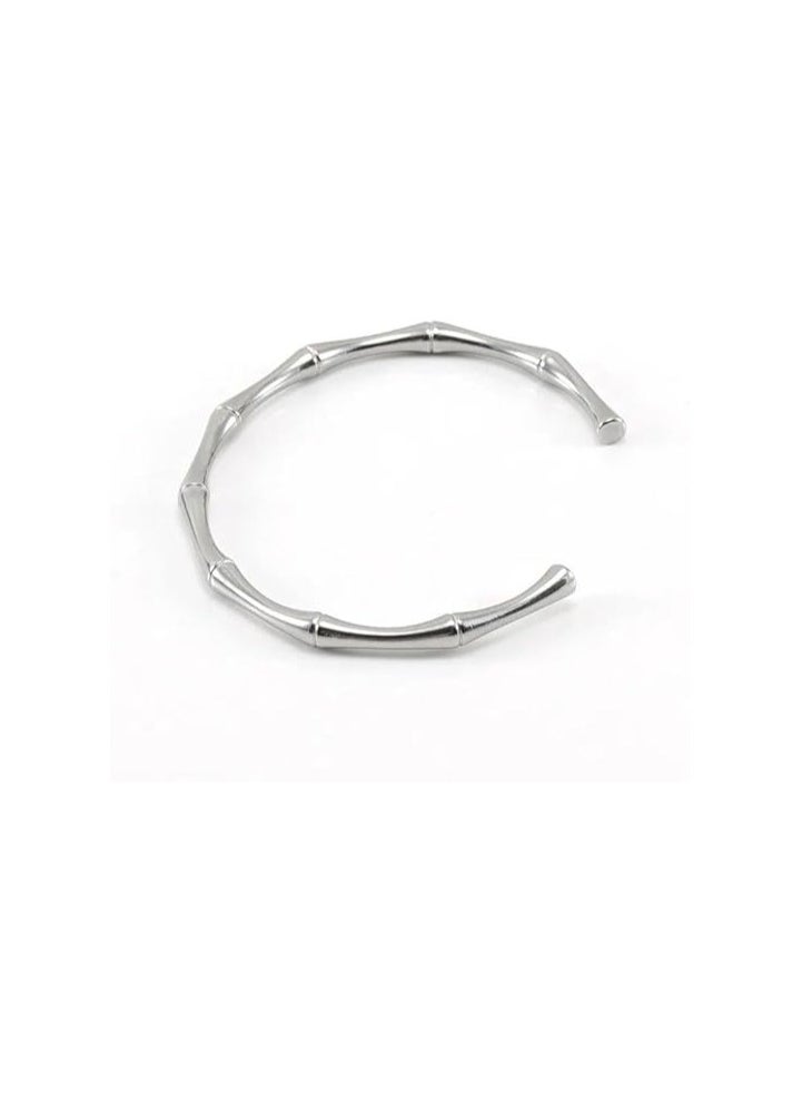 Fayrouz Jewellery - Fayruz Jewelry 18K Plated Bamboo Bracelet 316L Stainless Steel Adjustable Charm Bracelets for Women Simple Thin Fashion Hook Suitable for All Occasions. - Image 1