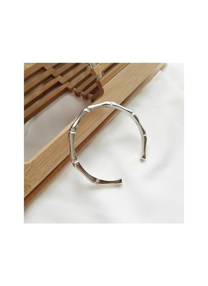 Fayrouz Jewellery - Fayruz Jewelry 18K Plated Bamboo Bracelet 316L Stainless Steel Adjustable Charm Bracelets for Women Simple Thin Fashion Hook Suitable for All Occasions. - Image 1