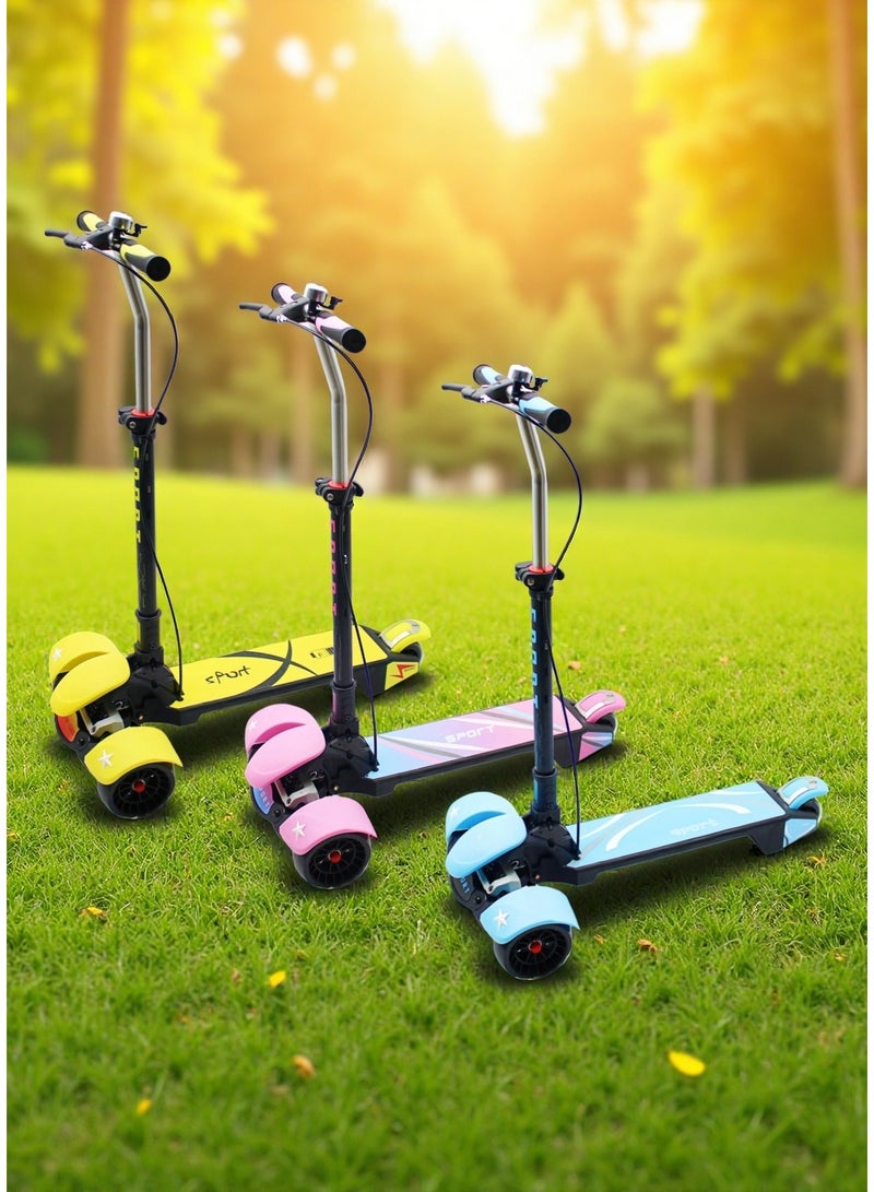 EASY FUTURE LED PU Wheels Kids Scooter with Foldable Design, Height-Adjustable Handle, Rear Brake, Handle Brake & Music – Ideal for 3–8 Years - Image 5