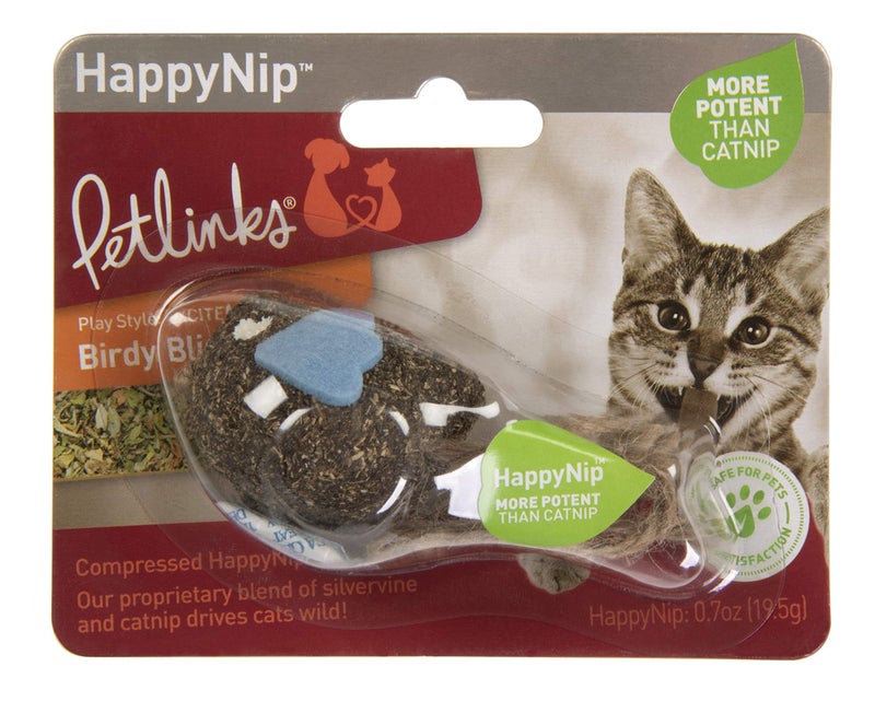 Petlinks HappyNip Birdie Bliss Compressed Catnip & Silvervine Blend Cat Toy - Natural, One Size - Image 1