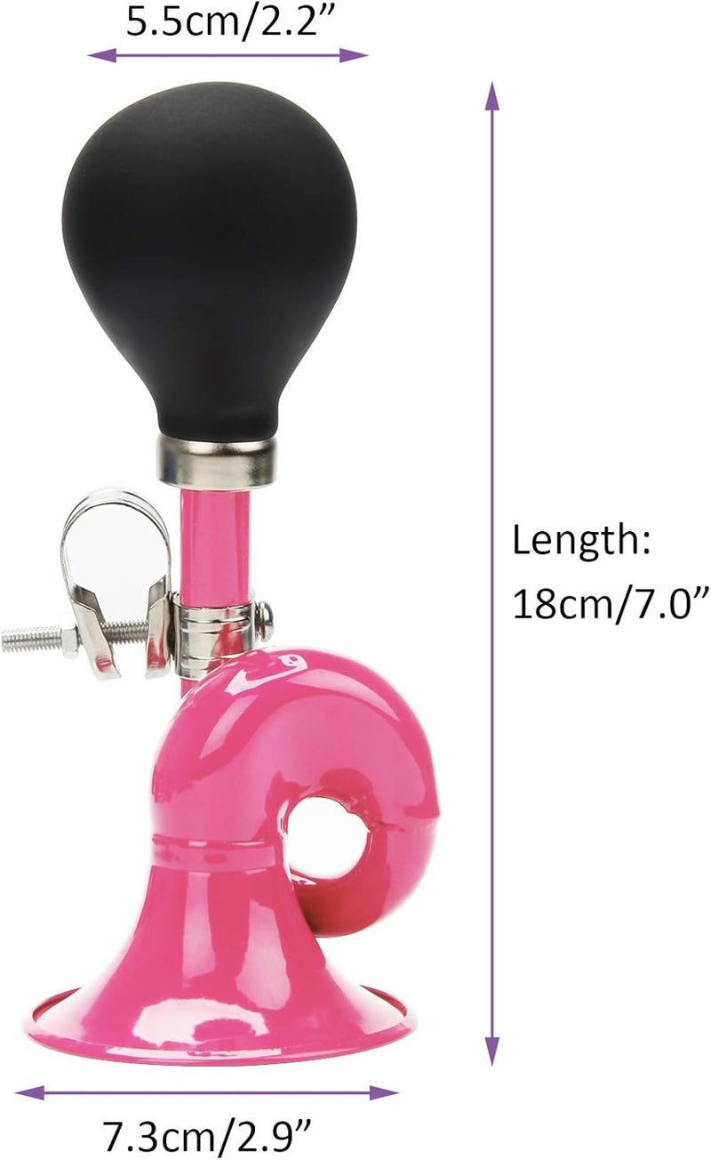 Coolrunner Bugle Horn, Retro Clown Horn, Kids Bike Horn, Classic Vintage Metal Twist Loudspeaker Siren Hooter Snail Air Horn for Vehicles Bicycles Golf Cart - Image 3