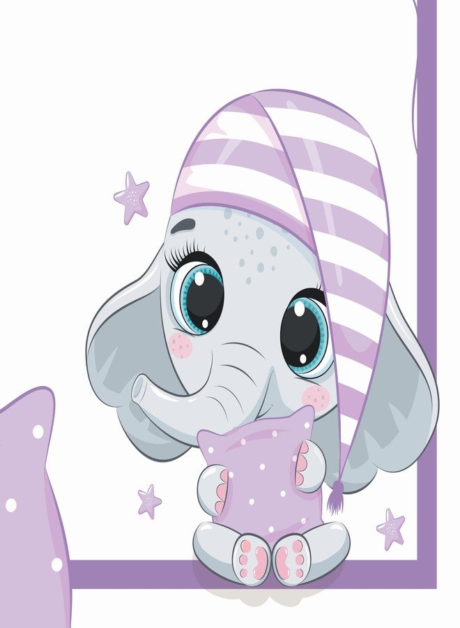 Hoolloomooloo Baby Milestone Blanket Pack of 2 | Purple Sleepy Elephant & Pink Floral Bow Elephant Design | Monthly Photoshoot Prop with 15 Cards & 1 Golden Ring per Blanket | 90x120 cm Fleece - Image 4