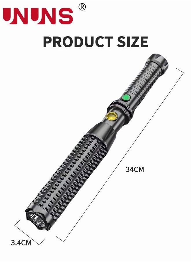 UNUNS - USB Rechargeable Led Flashlight High Lumens, Bright LED Tactical Flashlight, 3 Modes Adjustable Zoomable Emergency Waterproof Flashlight - Image 1