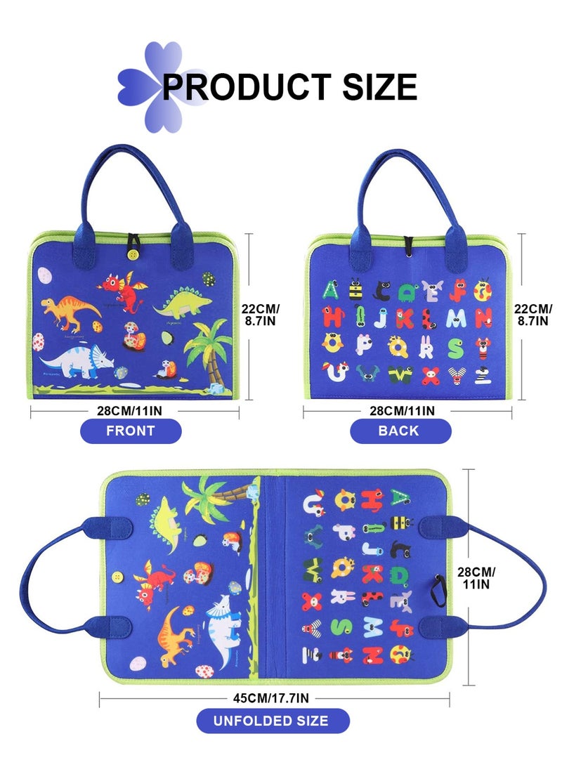 URbazaar Busy Board Montessori Toy for 1-4 Year Old Toddlers - Educational Activity Developing Sensory Board for Fine Basic Dress Motor Skills - Travel Toys for Plane Car, Gift for Boys Girls - Image 2