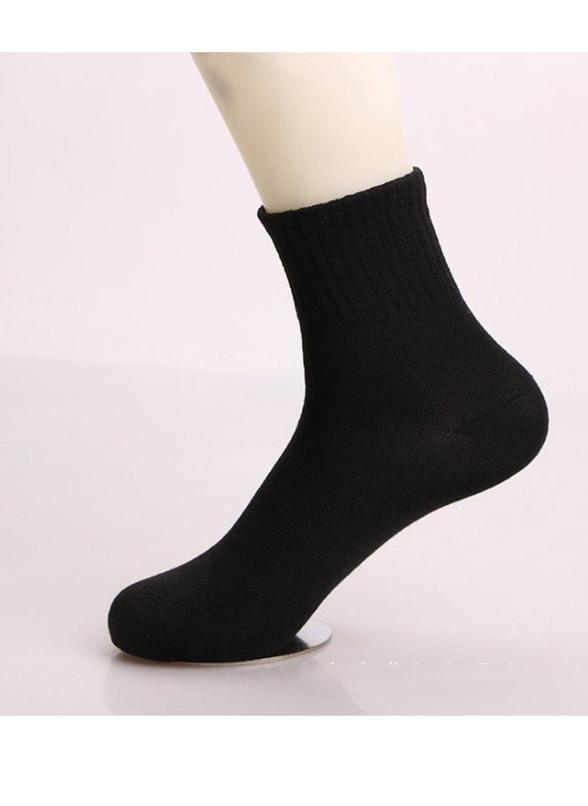 Generic - Men's Socks Set of 10 Pairs Black High Quality Men's Socks One size fits all - Image 1