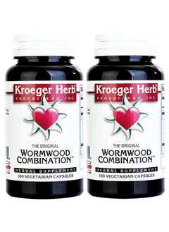 Kroeger Herb Wormwood Combination Vegetarian Capsules 100 Count Pack Of 2