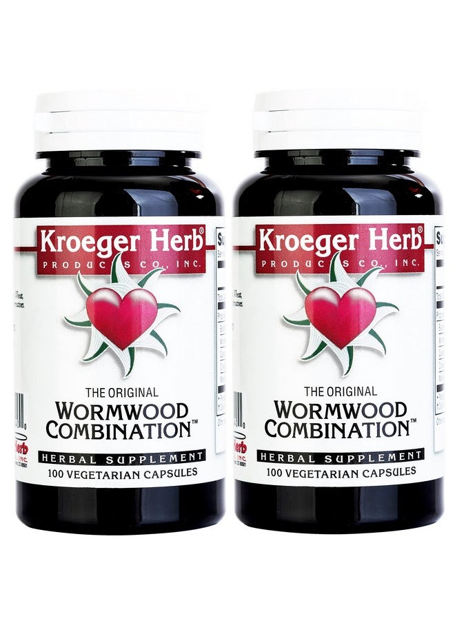 Kroeger Herb Products - Kroeger Herb Wormwood Combination Vegetarian Capsules 100 Count Pack Of 2 - Image 1