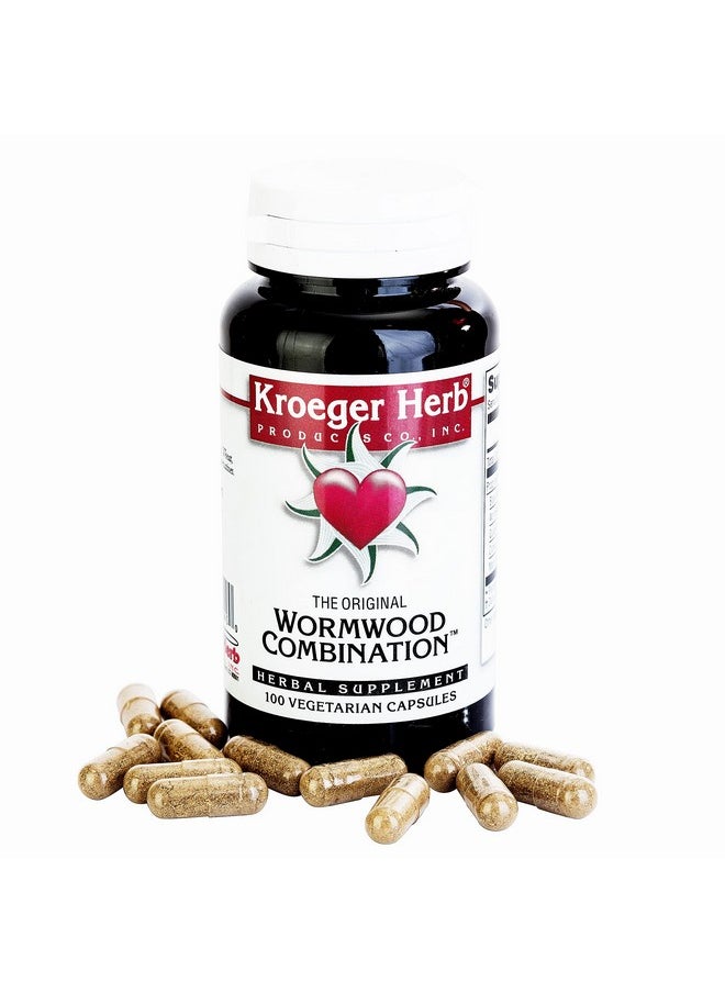 Kroeger Herb Products - Kroeger Herb Wormwood Combination Vegetarian Capsules 100 Count Pack Of 2 - Image 1