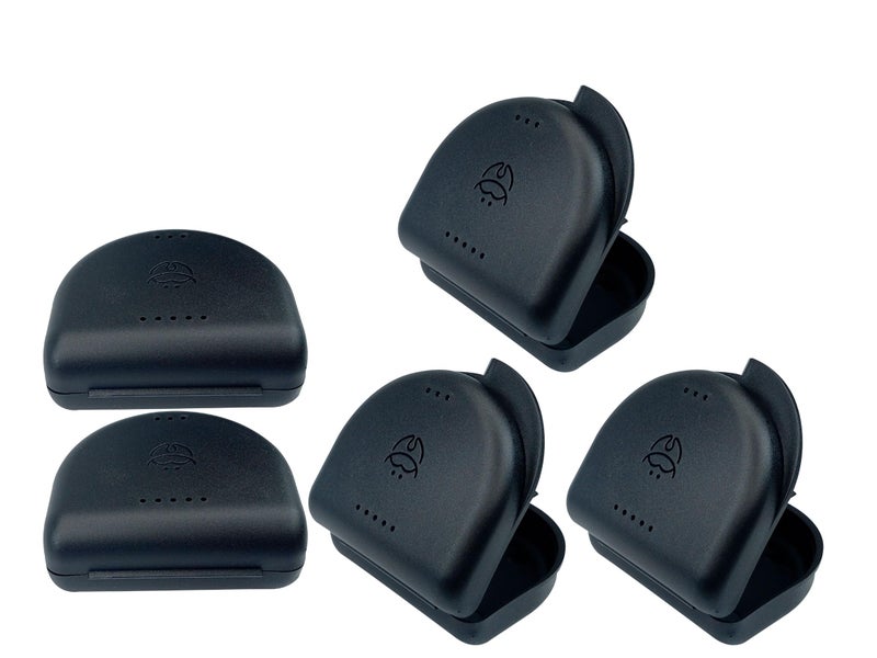 Dentosmile Dental Orthodontic Retainer/Aligner Case/Box/Mouth Guard and Denture Storage in Black Colour (2) - Image 1