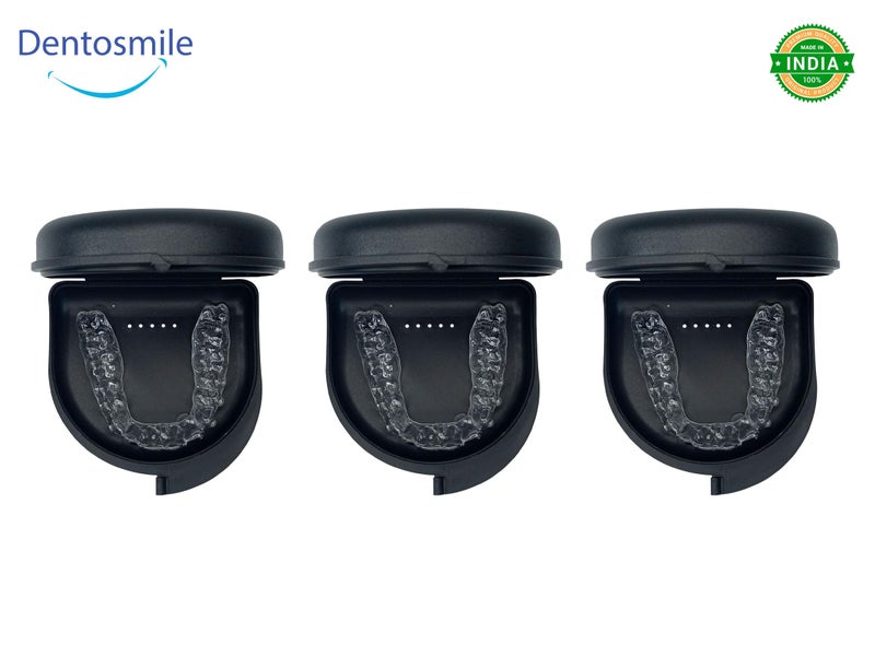 Dentosmile Dental Orthodontic Retainer/Aligner Case/Box/Mouth Guard and Denture Storage in Black Colour (2) - Image 5