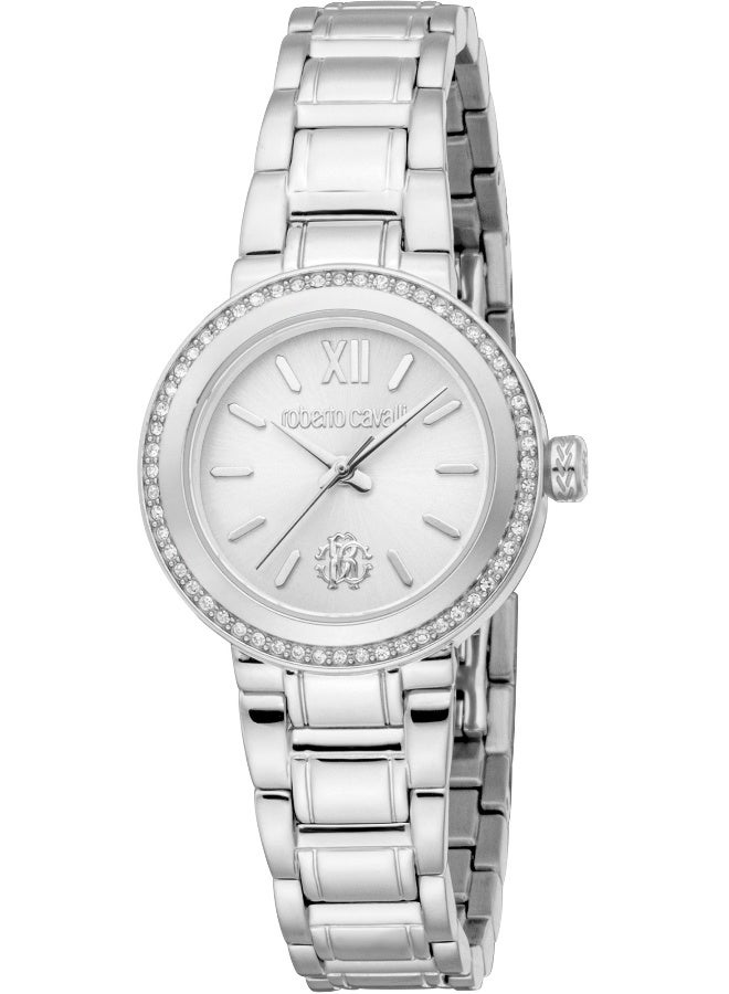 roberto cavalli روبرتو كافالي RC5L123M0045 - ساعة كوارتز نسائية من الفولاذ المقاوم للصدأ 3 عقارب - Image 1