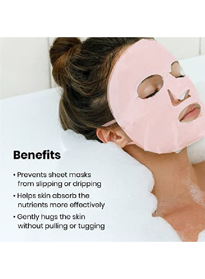 Lindo Silimask Reusable Antiwrinkle Silicone Face Mask Holder For Sheet Masks Moisturizing Facial Mask Cover Prevent Evaporation Beauty Face Tool Travel Pouch Included 2 Pack  - Image 4