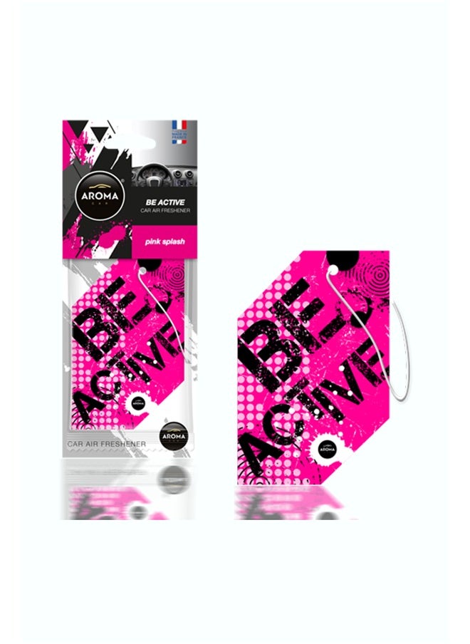 Aroma Cellulose Be Active Car Air Freshener Pink Splash 