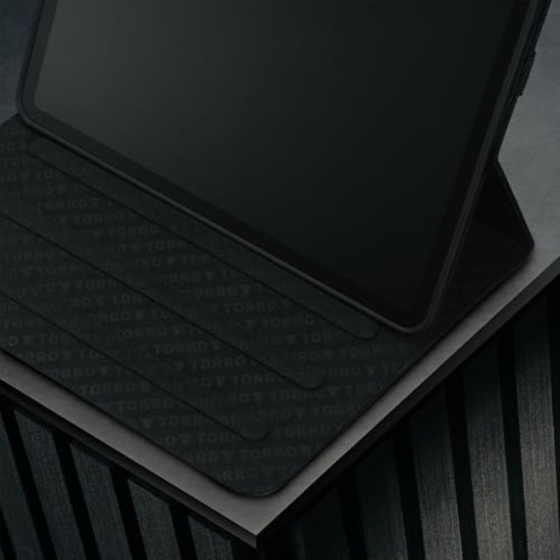 حافظة iPad Pro 13 2024 للاستخدام الاحترافي، جلد فاخر، أسود، وظيفة الحامل، اتصال Apple Pencil، ميزة التنبيه/السكون - Image 4