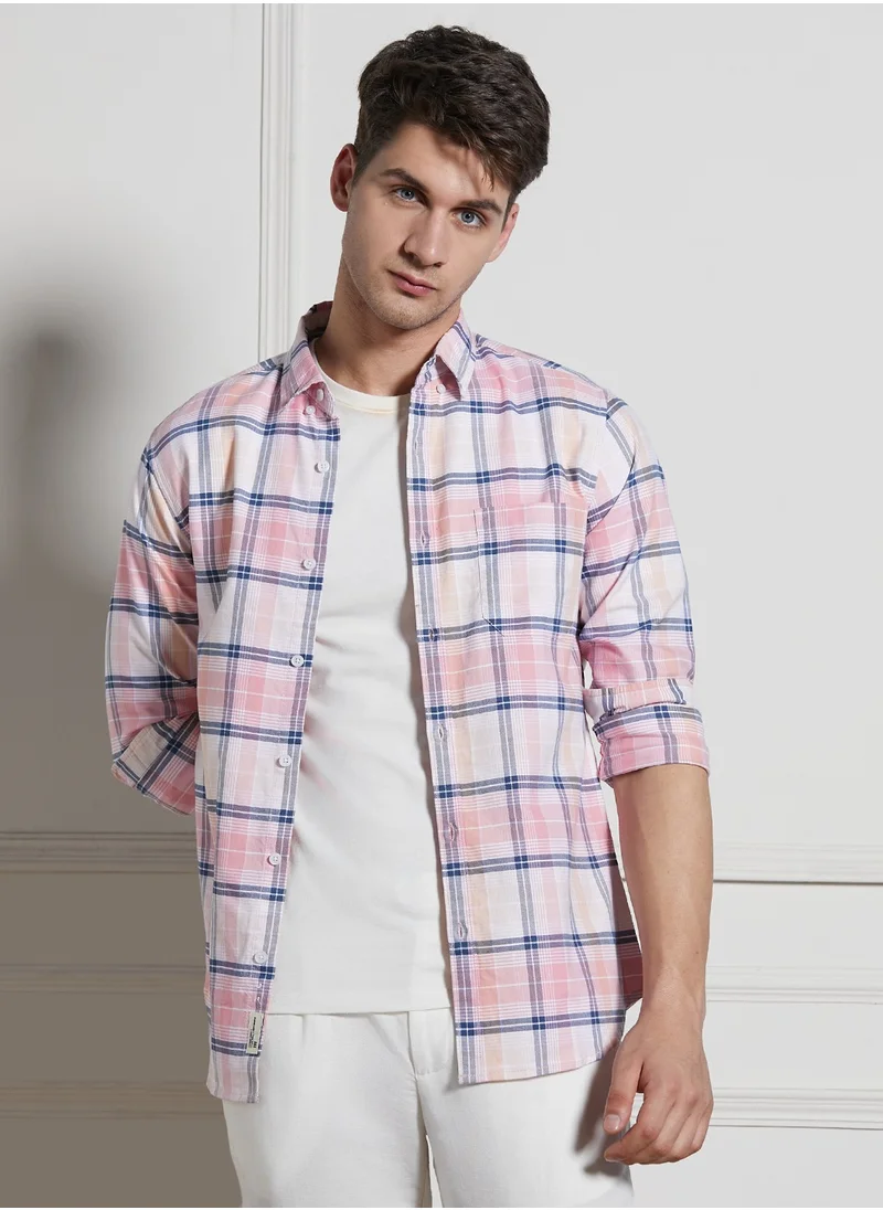 Dennis Lingo Pink Regular Shirt for Men - Stylish, Comfortable