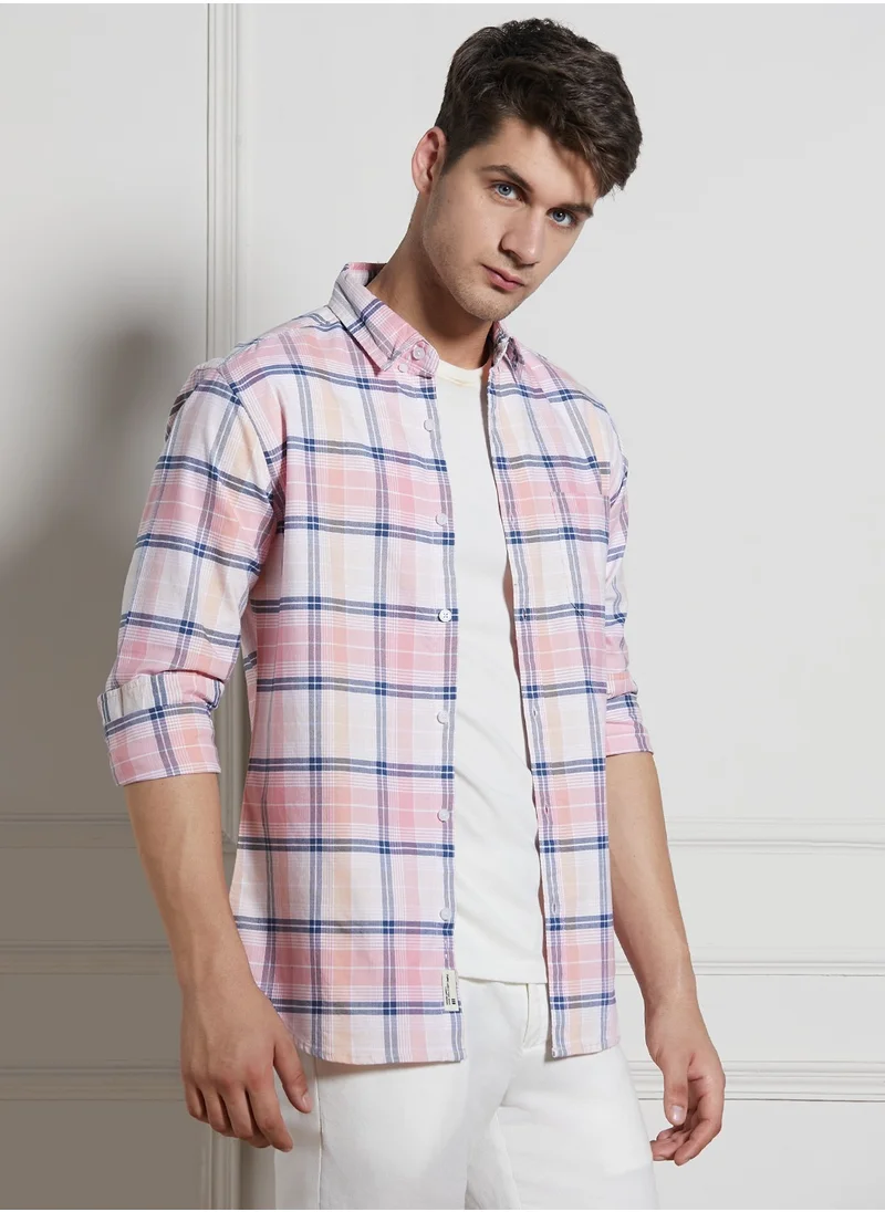 Dennis Lingo Pink Regular Shirt for Men - Stylish, Comfortable