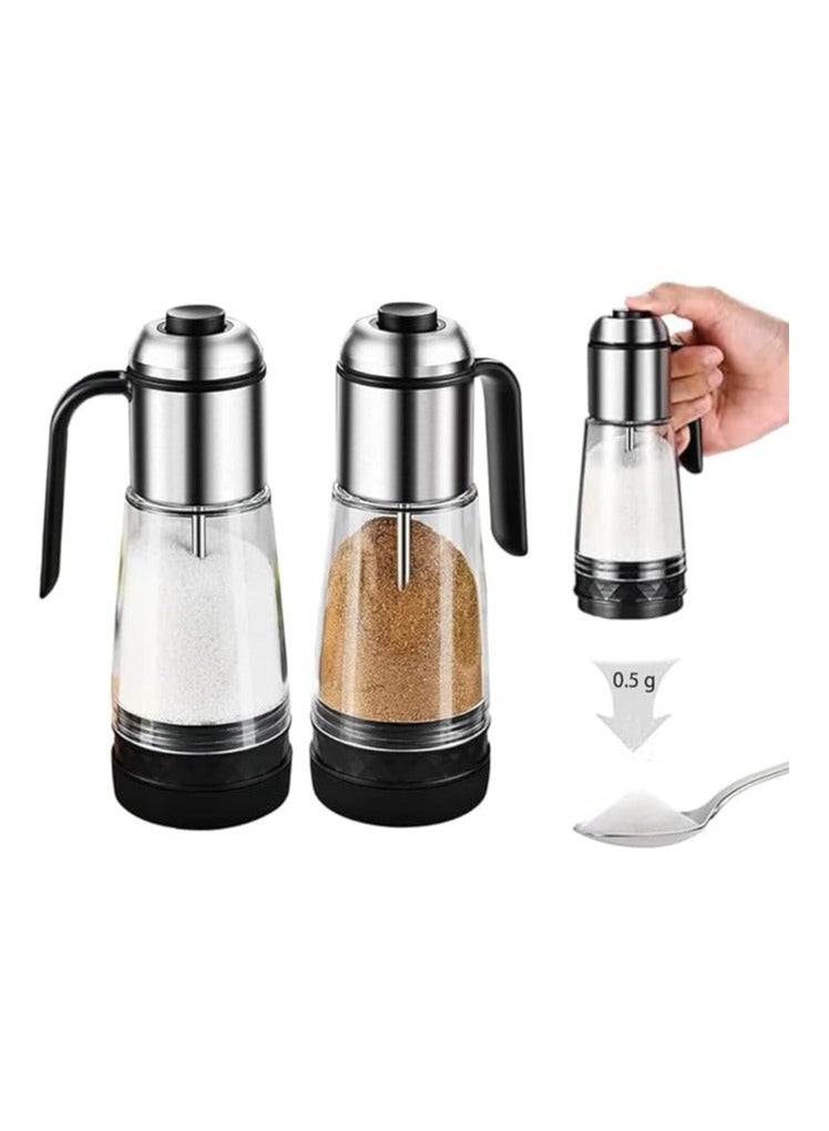 KASTWAVE Salt and pepper shakers - premeasured salt shaker - 1/8 tsp (0.5g) per press - spice shaker with stainless steel lid, perfect for any powdered spices by Winstar Home Gear - Image 1