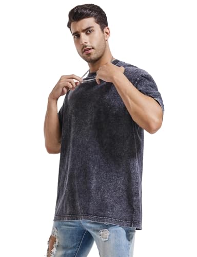 duwqcui 3 Pcs Men's Oversized Heavy Cotton Summer T-Shirts Vintage Tee Loose Fit Short Sleeve Casual Tshirts for Men Women - Image 3