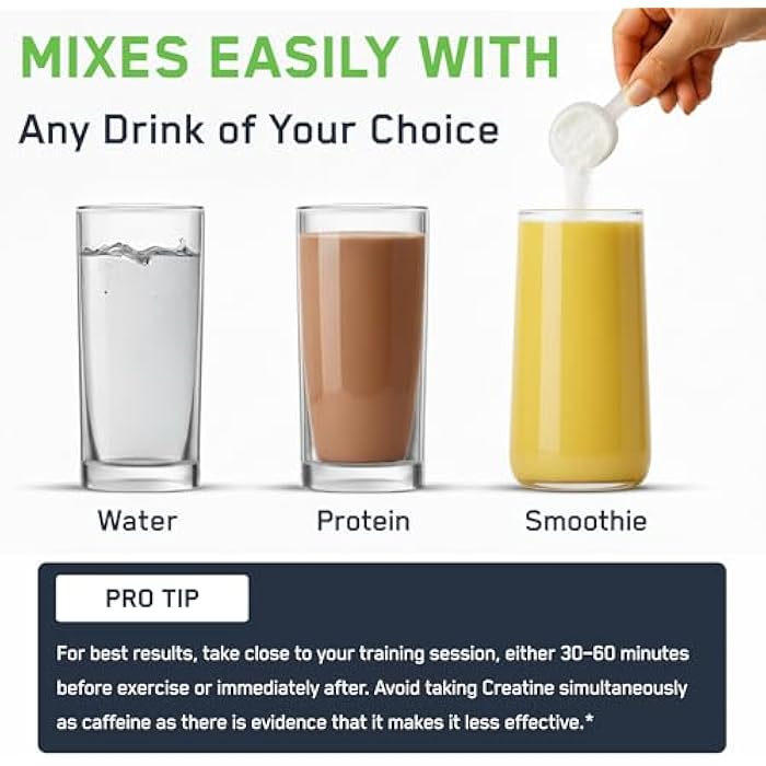 SteelFit Creapure Creatine Monohydrate Powder - German Micronized Creatine Powder for Men & Women - Gym Workout Nutritional Supplements for Muscle Gain, Brain Health & Strength Building, 30 Servings - Image 4