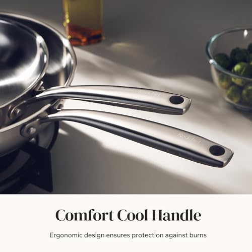 Redchef Stainless Steel Frying Pan, Non-Toxic Uncoated Skillet for Cooking, Induction Compatible Omelet Pan with Heavy-Gauge Bonded Base, Oven & Dishwasher Safe Egg Pan, 8 Inch - Image 5